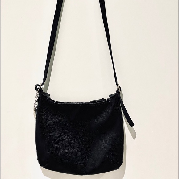 Longchamp 2 way cross body black leather bag. - Picture 11 of 15